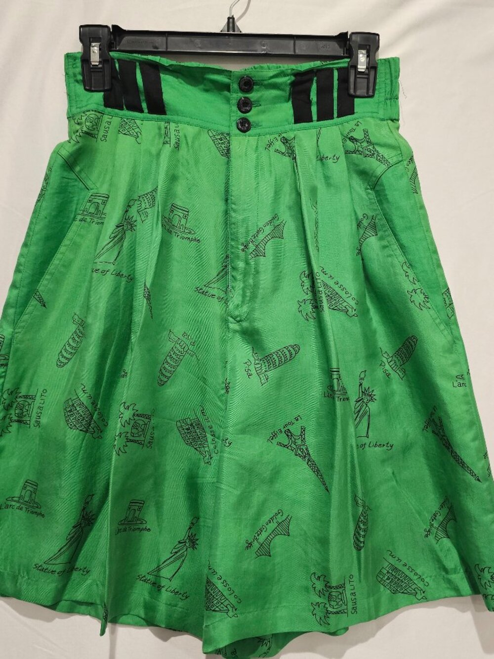Vintage USAGI 100% Silk Shorts Women's Size M Lounge